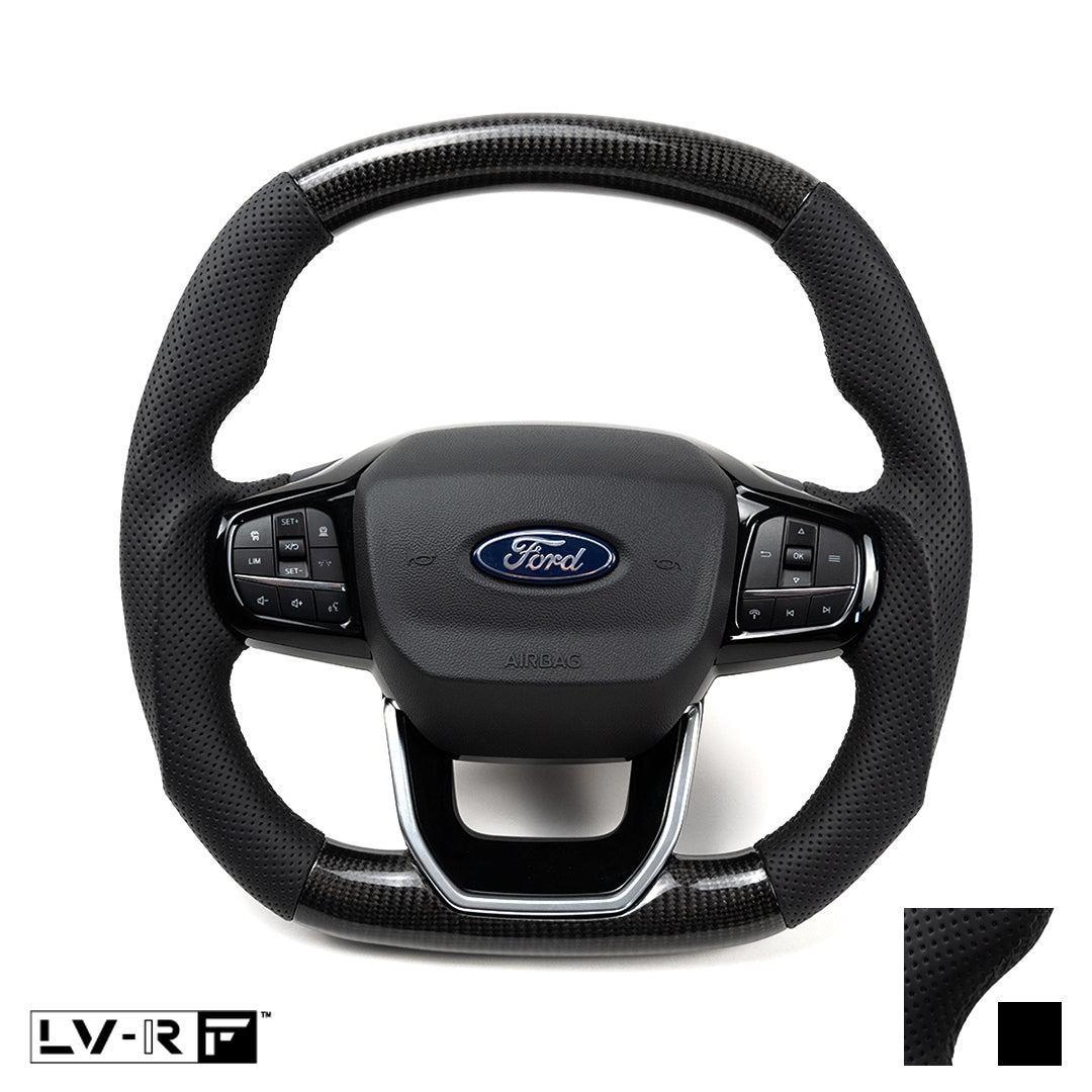 Ford Transit Custom LV-RF™ Carbon/Leather Steering Wheel with Black Stitch