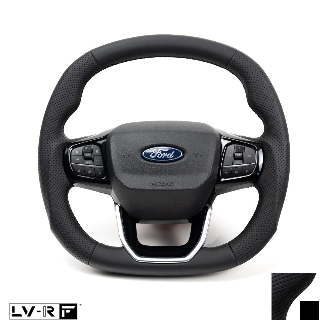 Ford Transit Custom LV-RF™ Full Leather Steering Wheel with Black Stitch