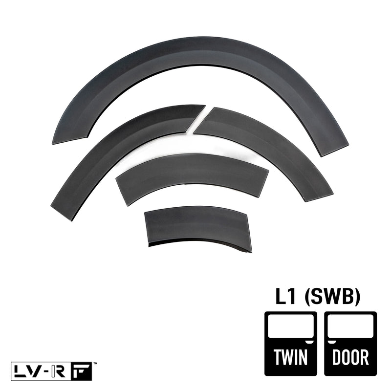 LV-RF™ Wide Wheel Arches - TÜV-Certified for Ford Transit Custom L1 (SWB) – Twin Sliding Door by Leighton Vans