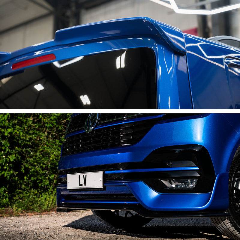 LV-S Chin and Splitter & LV-R Spoiler Package TÜV-Certified by Leighton Vans for VW T6.1