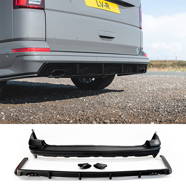 LV-R Rear Tailgate Bumper - TÜV-Certified by Leighton Vans  - Upgrade Kit for VW T6/T6.1