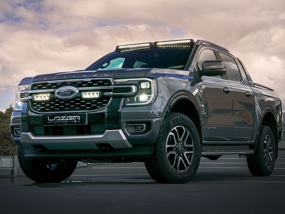 Lazer Lamps Roof Pod Kit (2x Glide) for Ford Ranger & Raptor 2023+