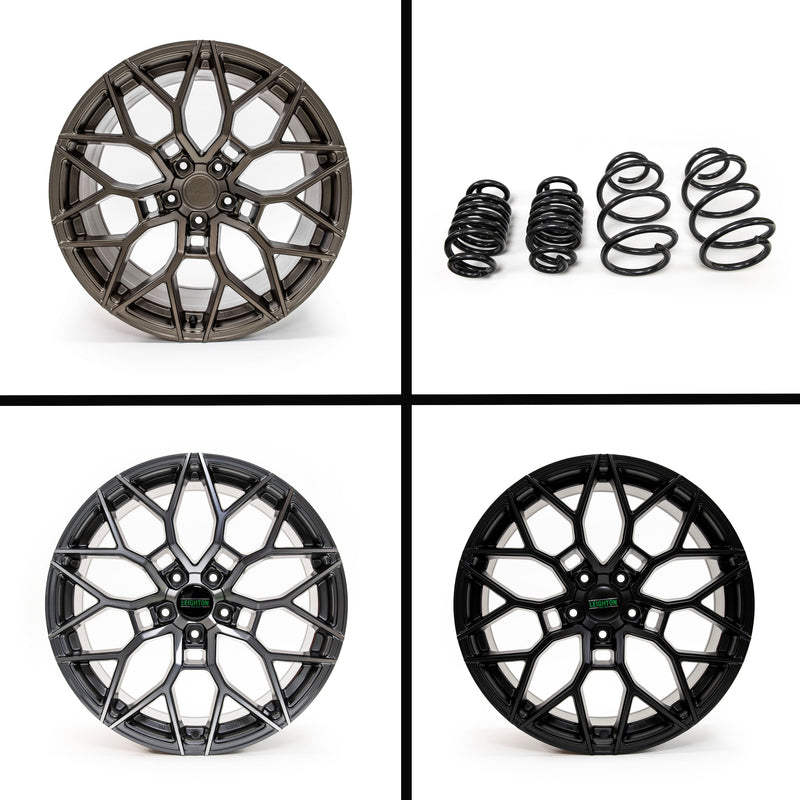LV-2 Alloys & Cobra Lowering Spring Package (for VW T5/T6/T6.1)