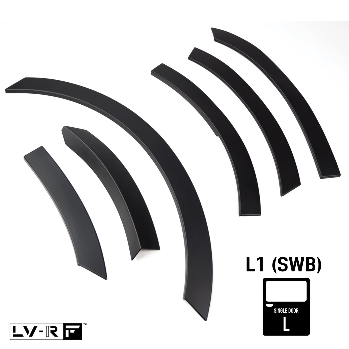 LV-RF™ Wheel Arches - TÜV-Certified for Ford Transit Custom L1 (SWB) Left Single Door by Leighton Vans