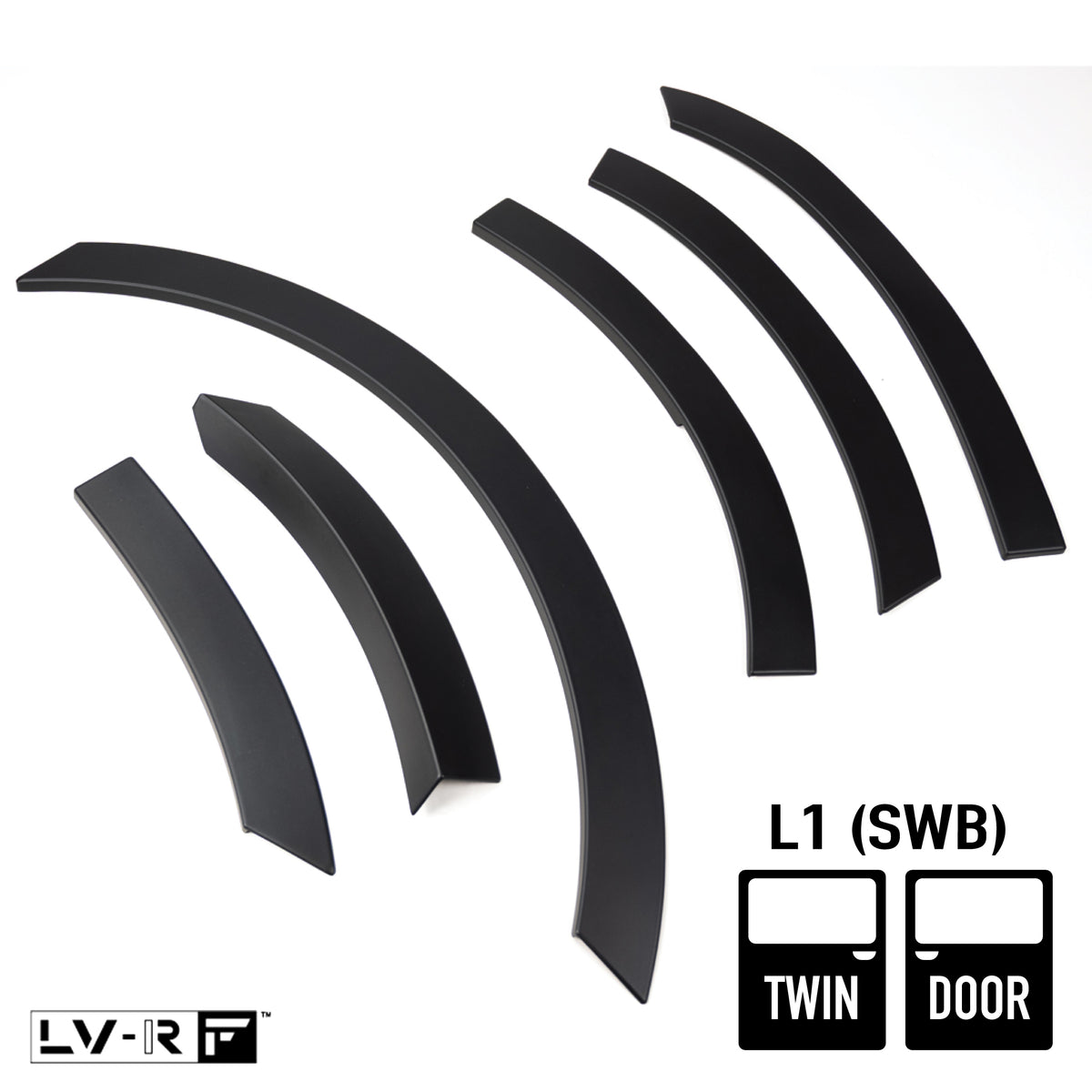 LV-RF™ Wheel Arches - TÜV-Certified for Ford Transit Custom L1 (SWB) Twin Doors by Leighton Vans
