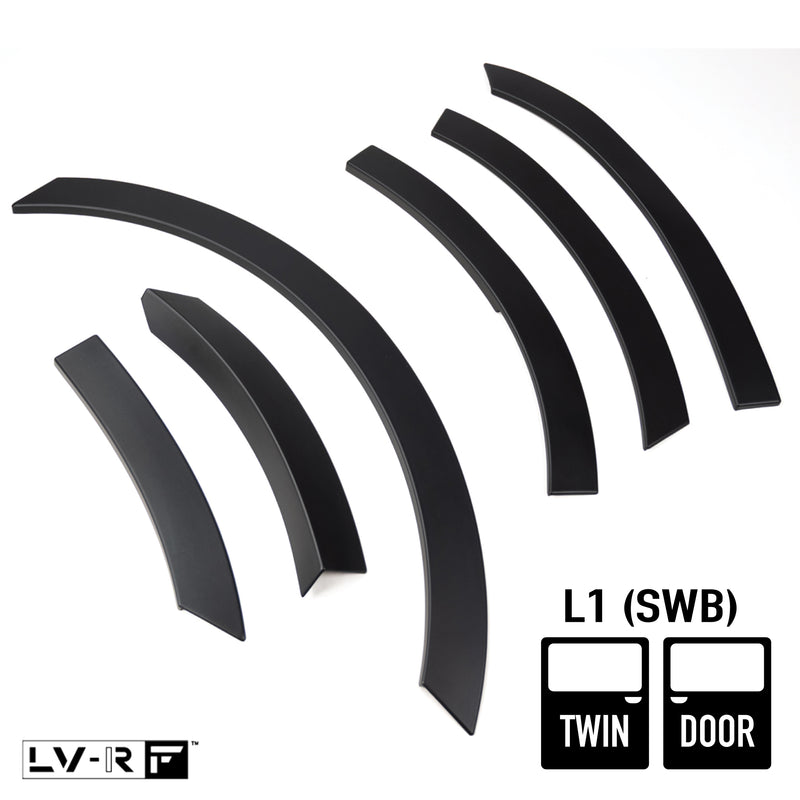 LV-RF™ Wheel Arches - TÜV-Certified for Ford Transit Custom L1 (SWB) Twin Doors by Leighton Vans