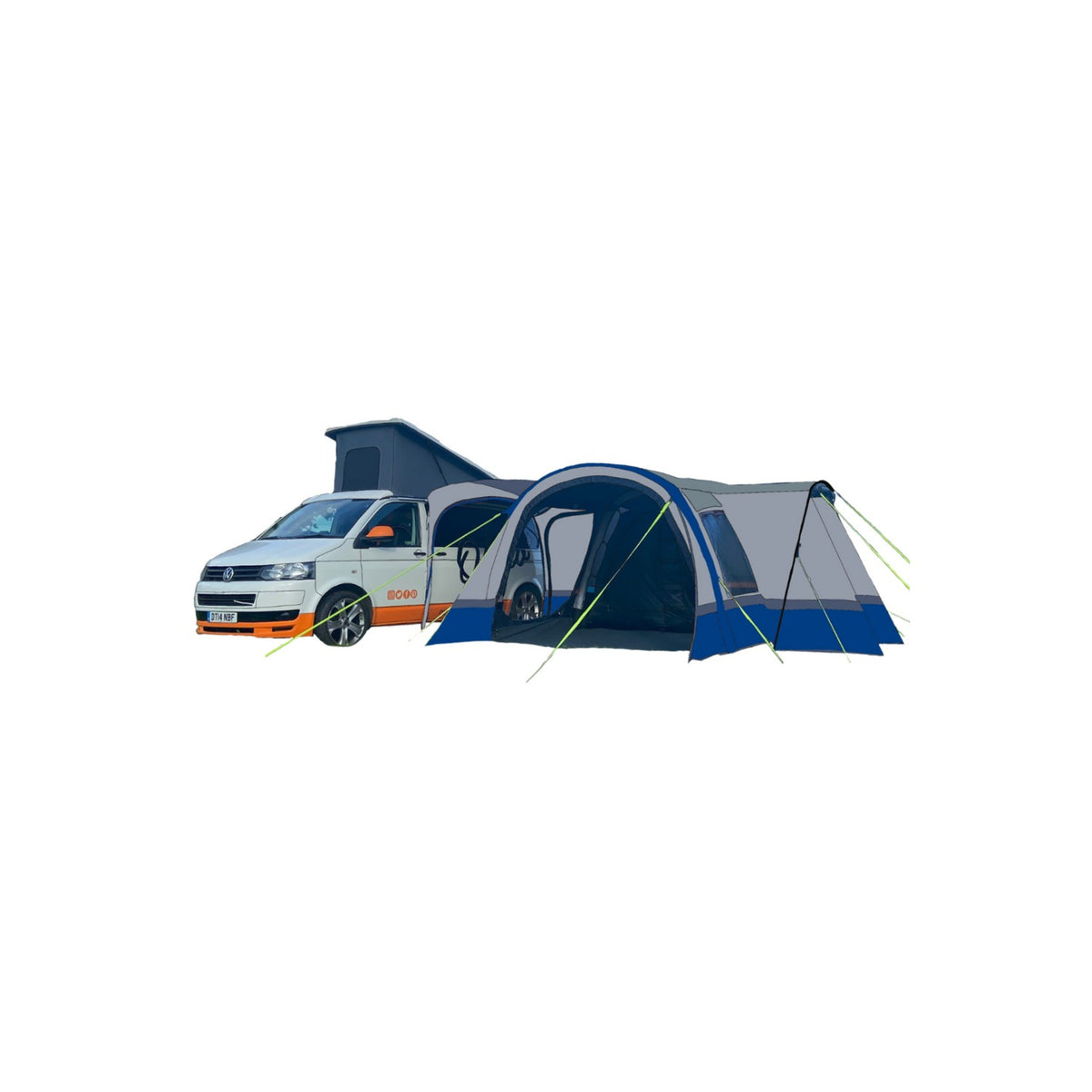 Cubo Breeze v2 Campervan Awning - Orange & Black