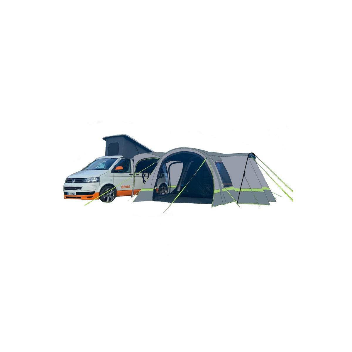 Cocoon Breeze V2 Campervan Awning (Light Grey/ Lime)