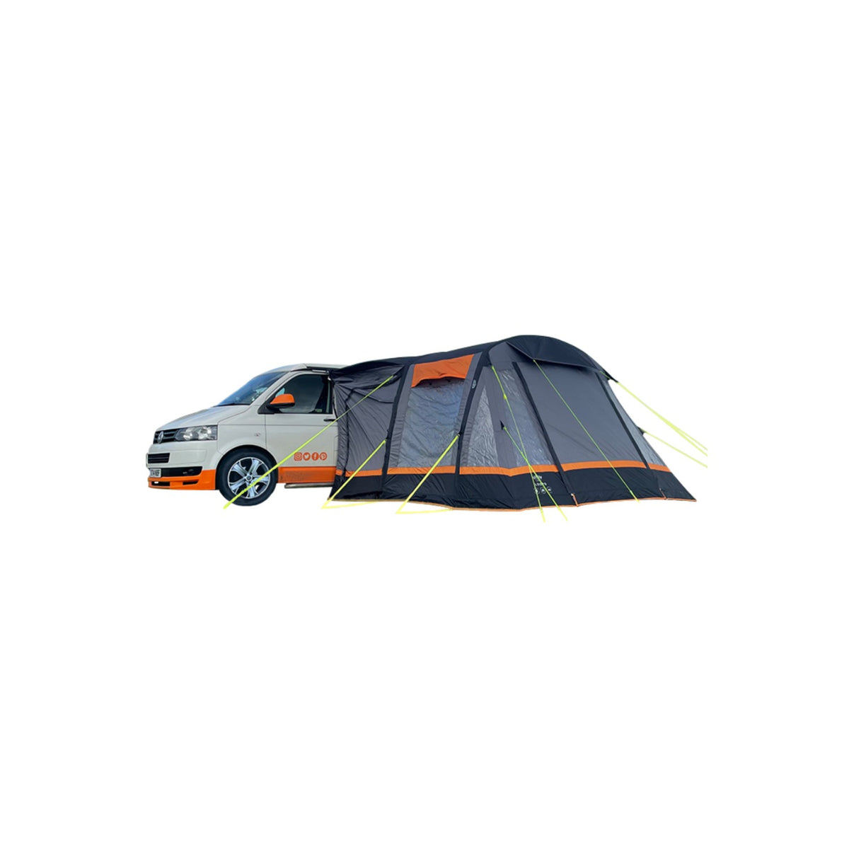 Loopo Breeze v2 Inflatable Campervan Awning - Charcoal & Orange