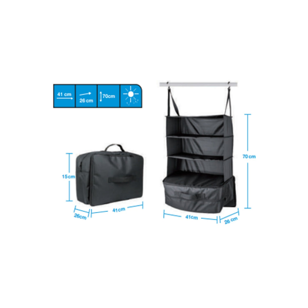Caravan organizer 41*26*H70cm