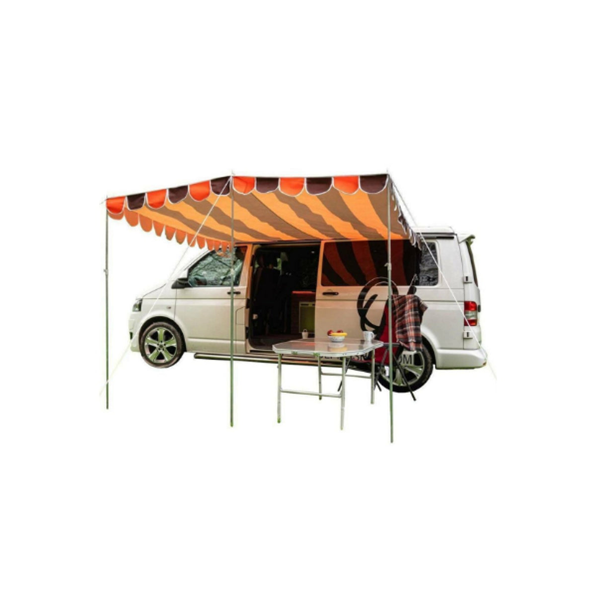 Retro Campervan Shade Canopy - Charcoal