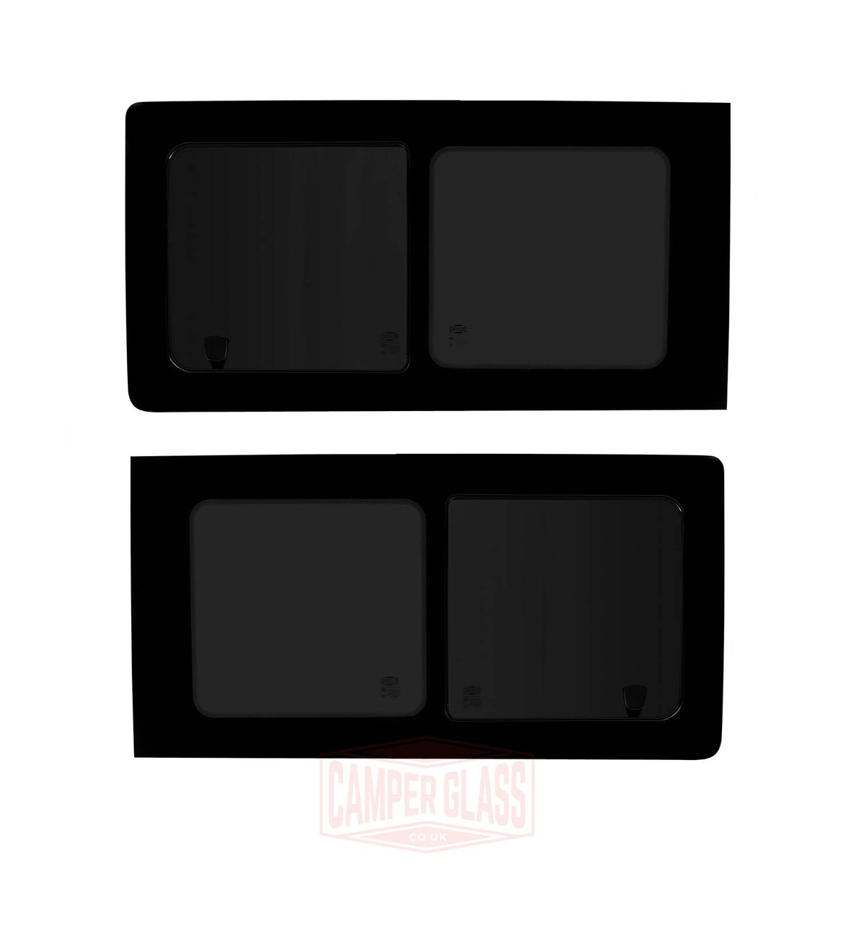 Camper Glass Privacy Sliding Windows with Fitting Kit for VW T5, T5.1, T6 & T6.1 by Camper Glass