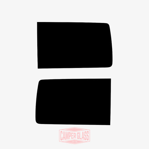 Camper Glass 2x SWB Rear Quarter Windows - Fake Window Total Blackout for VW T5, T5.1, T6 & T6.1 by Camper Glass