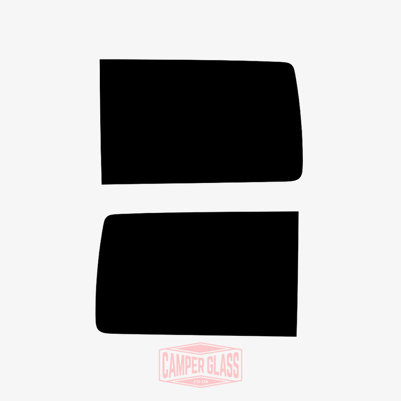 Camper Glass 2x SWB Rear Quarter Windows - Fake Window Total Blackout for VW T5, T5.1, T6 & T6.1 by Camper Glass