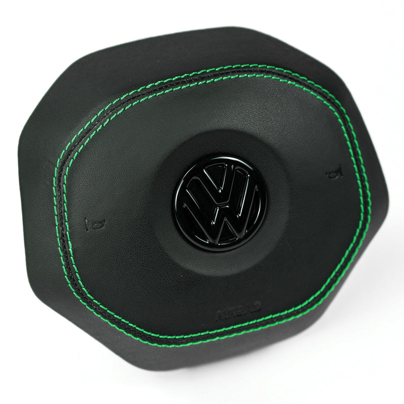 Leighton Vans T6.1 Leather Airbag Cover with Green Stitch
