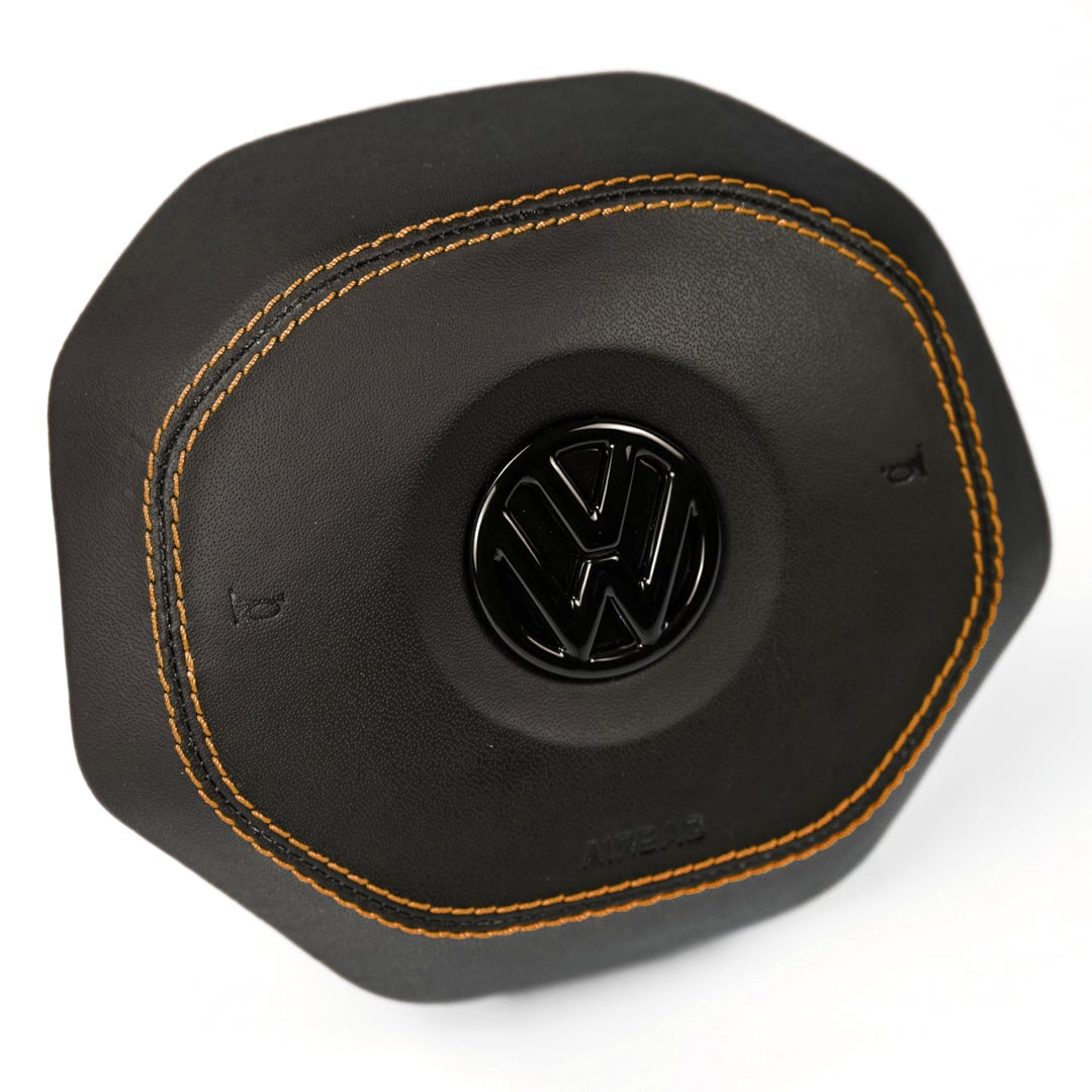 Leighton Vans T6.1 Leather Airbag Cover with Orange Stitch