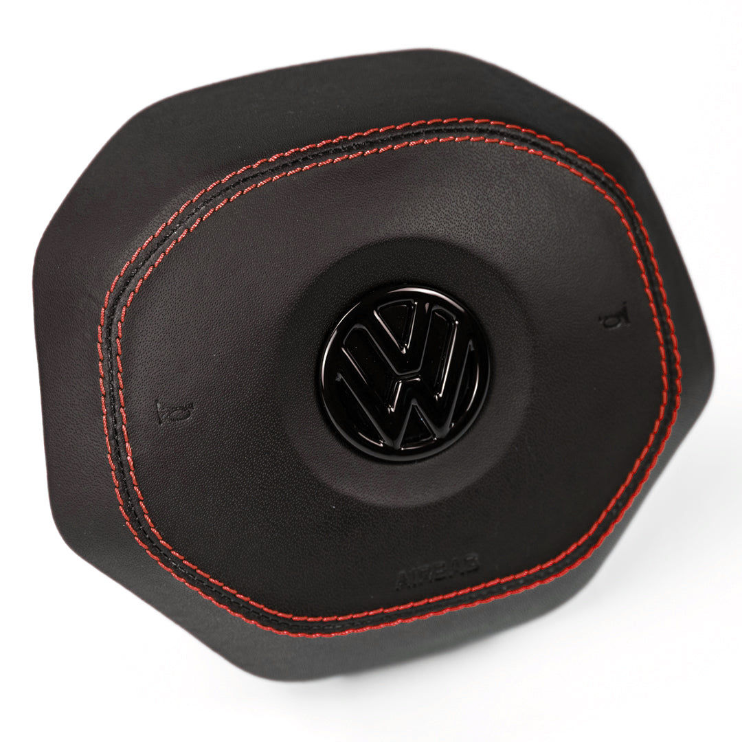 Leighton Vans T6.1 Leather Airbag Cover (Red Stitch)