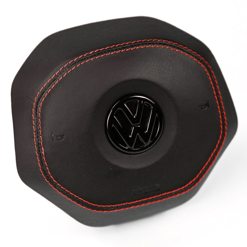 Leighton Vans T6.1 Leather Airbag Cover (Red Stitch)