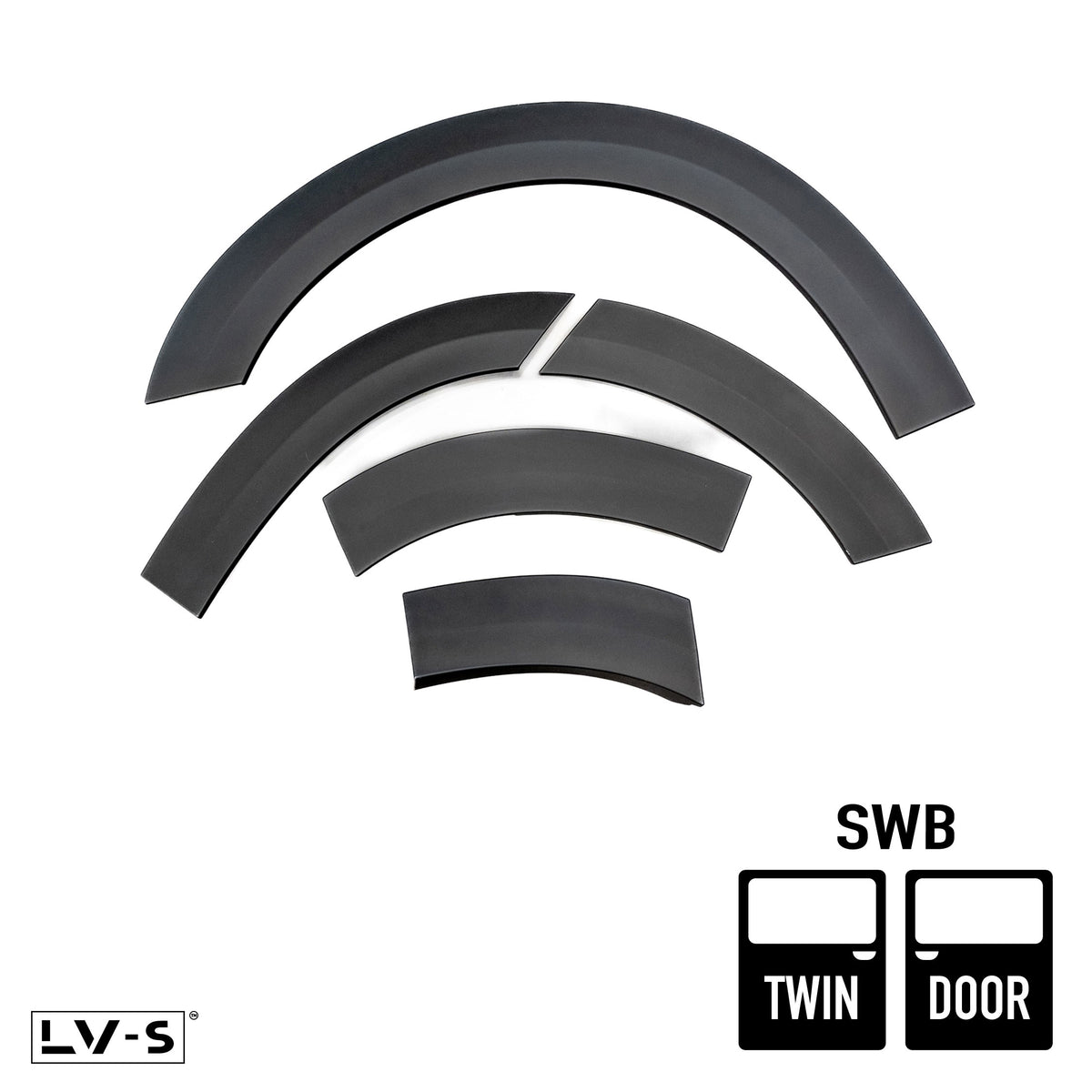 LV-S™ Wide Wheel Arches - TÜV-Certified for VW New Transporter SWB – Twin Sliding Door by Leighton Vans