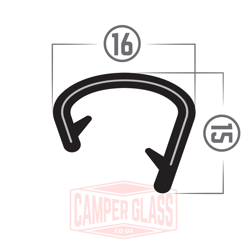 Camper Glass LWB Interior J Trim for Rear Quarter Windows (for VW T5, T5.1, T6 & T6.1) by Leighton Vans